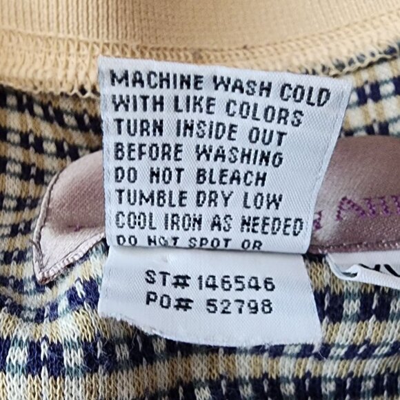 Vintage The Territory Ahead Mens XL Henley Shirt Knit Sweater Retro Pattern Tan - Picture 8 of 9